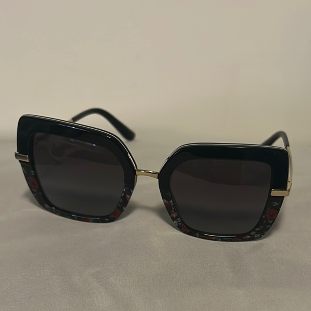 Dolce & Gabbana Black, Gold and Floral print Sunglasses